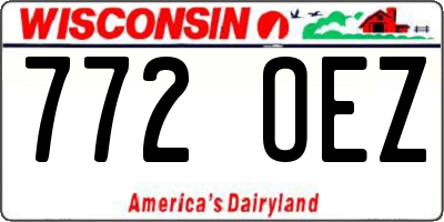 WI license plate 772OEZ