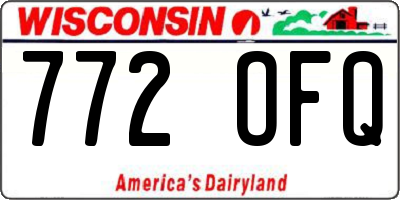 WI license plate 772OFQ