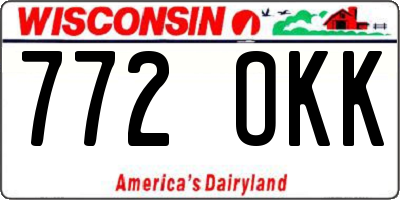 WI license plate 772OKK