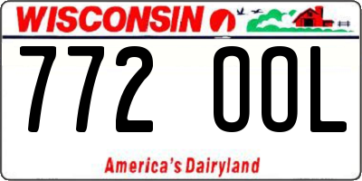 WI license plate 772OOL