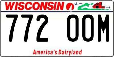 WI license plate 772OOM