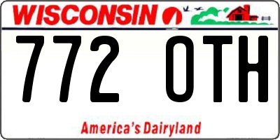 WI license plate 772OTH