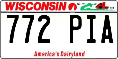 WI license plate 772PIA