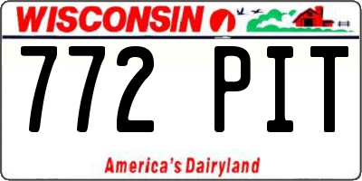 WI license plate 772PIT