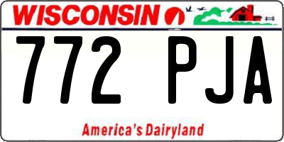 WI license plate 772PJA