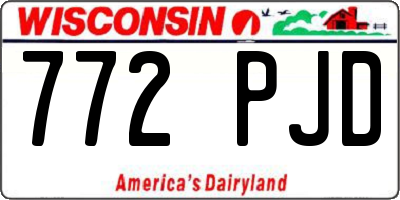 WI license plate 772PJD