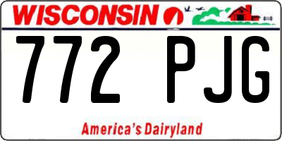 WI license plate 772PJG