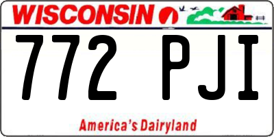 WI license plate 772PJI