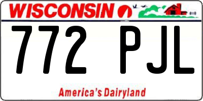WI license plate 772PJL