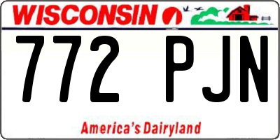 WI license plate 772PJN