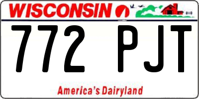 WI license plate 772PJT