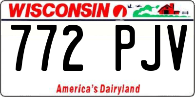 WI license plate 772PJV