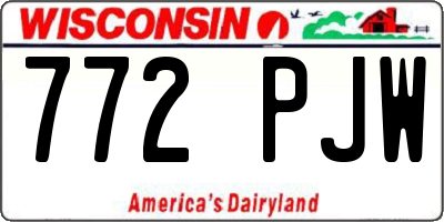 WI license plate 772PJW