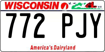 WI license plate 772PJY