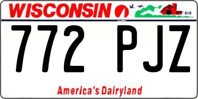 WI license plate 772PJZ