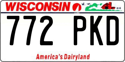 WI license plate 772PKD
