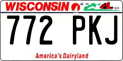 WI license plate 772PKJ