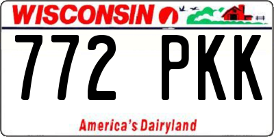 WI license plate 772PKK