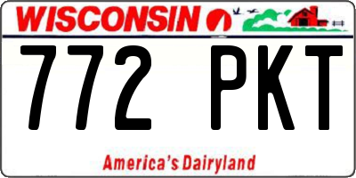 WI license plate 772PKT