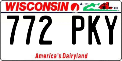 WI license plate 772PKY