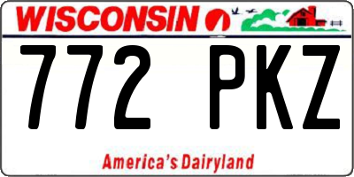 WI license plate 772PKZ