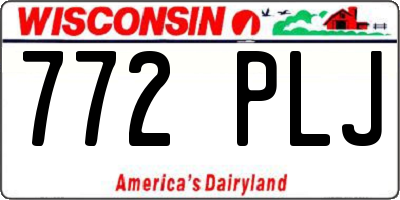 WI license plate 772PLJ