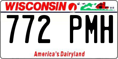 WI license plate 772PMH