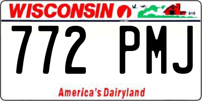 WI license plate 772PMJ