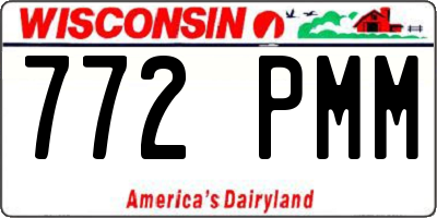 WI license plate 772PMM