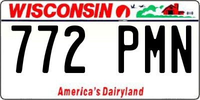 WI license plate 772PMN