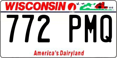 WI license plate 772PMQ