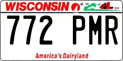 WI license plate 772PMR