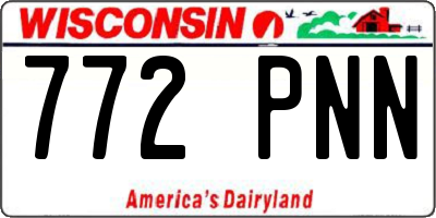 WI license plate 772PNN