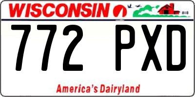 WI license plate 772PXD
