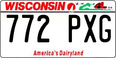 WI license plate 772PXG