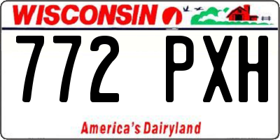 WI license plate 772PXH