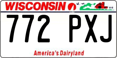 WI license plate 772PXJ
