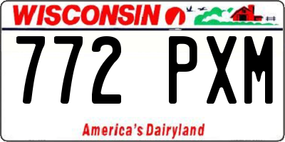 WI license plate 772PXM