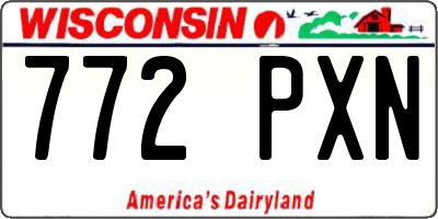 WI license plate 772PXN