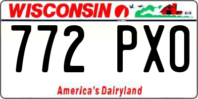 WI license plate 772PXO