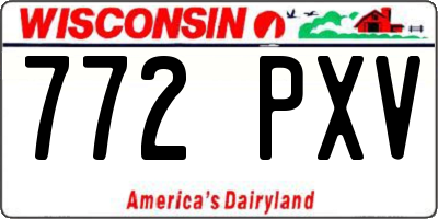 WI license plate 772PXV