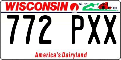 WI license plate 772PXX