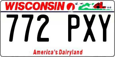 WI license plate 772PXY