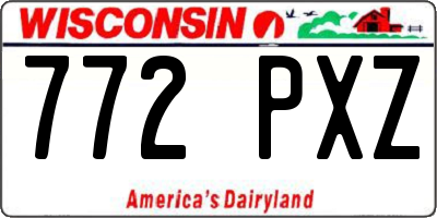 WI license plate 772PXZ