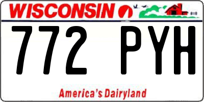 WI license plate 772PYH