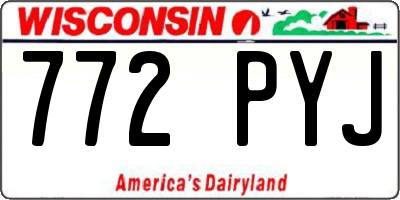 WI license plate 772PYJ