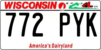 WI license plate 772PYK