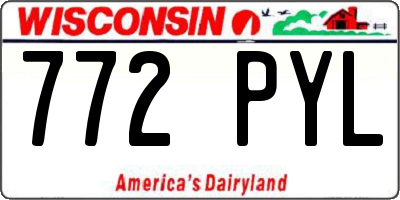 WI license plate 772PYL
