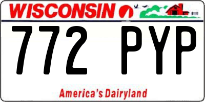 WI license plate 772PYP