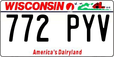 WI license plate 772PYV